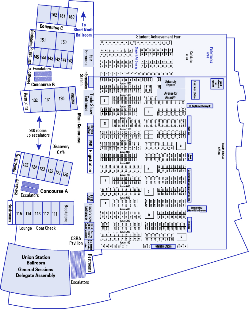 Greater Columbus Convention Center First Floor map